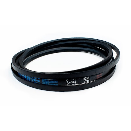 D&D A161 Classical V-Belt, 163 in Outside Length, 1/2 in Top Width, 1 Ribs A161